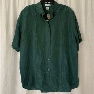 Express 100% Silk Button Up Shirt
